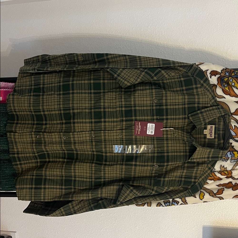RedHead Green Plaid Button Down Shirt